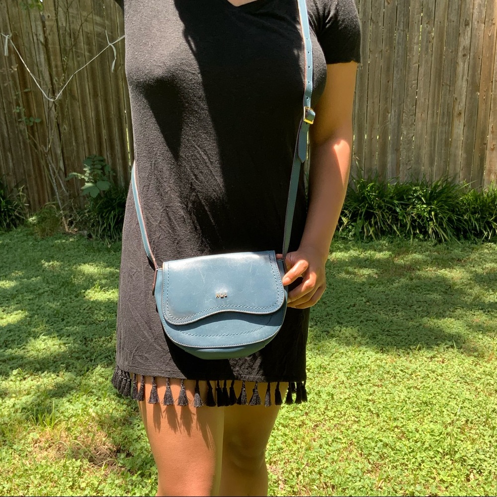 Ralph Lauren leather blue crossbody bag